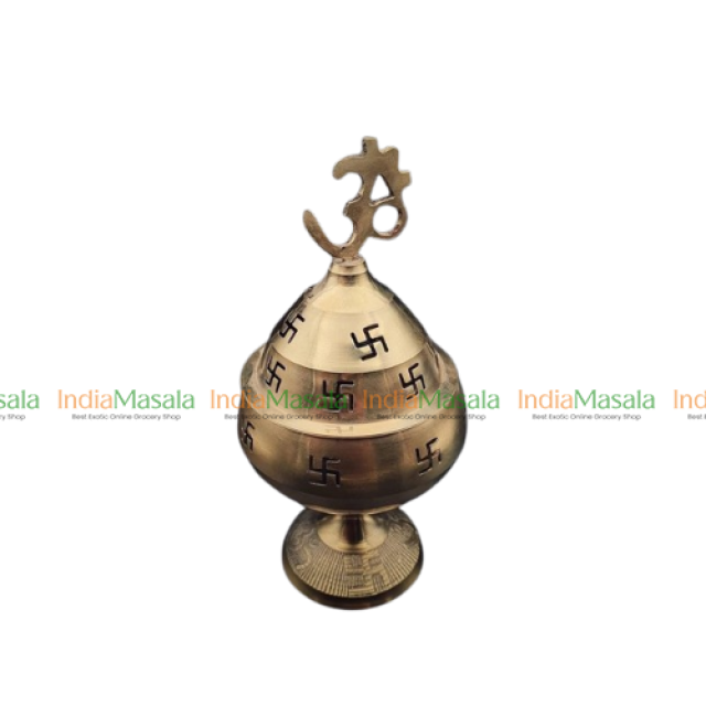 BRASS AKHAND JYOT DIYA WITH LID - 1Pcs