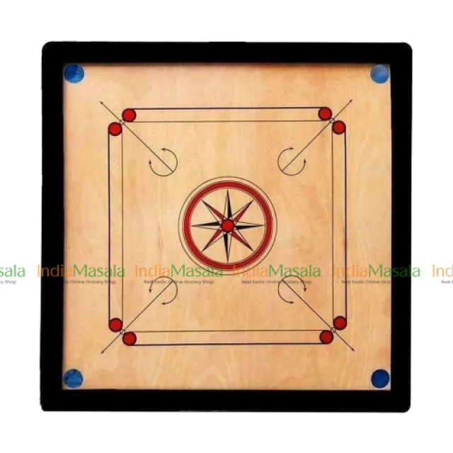 CARROM BOARD WITH STRIKER / COINS / POWDER (SIZE : 81,5cm x 81,5cm)