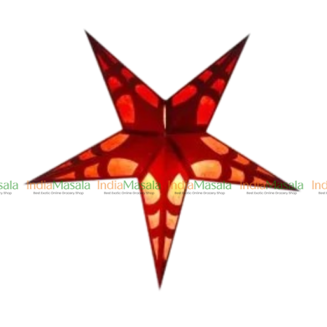 CHRISTMAS HANGING PAPER LANTERN MAROON COLOUR STAR  SIZE  30 inch