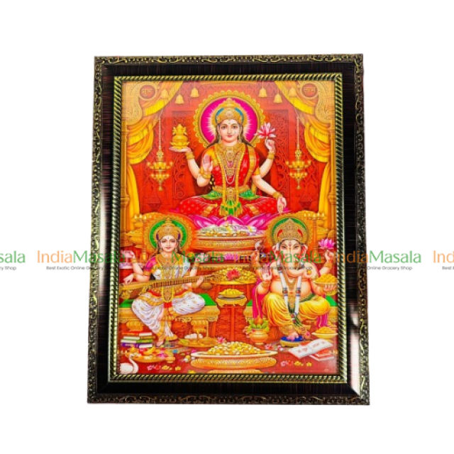 LAKSHMI GANESH SARASWATI GOD PHOTO FRAME
