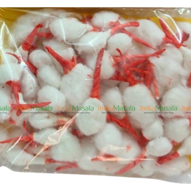 LAKSHMI PURE LONG WHITE COTTON WICKS 60 Pcs  -1 POUCH