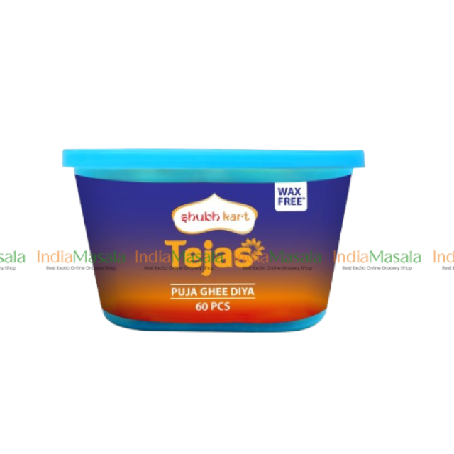 SHUBHKART TEJAS PURE GHEE WICKSDIYA FOR POOJA PACK OF 1 60 Pcs