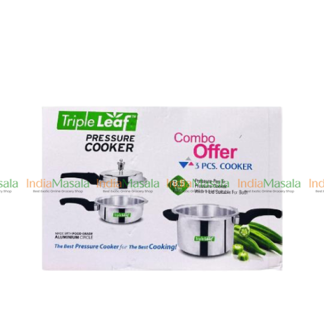 TRIPLE LEAF ALUMINIUM PRESSURE COOKER