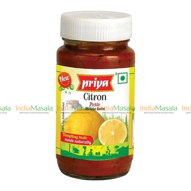 PRIYA CITRON PICKLE WITHOUT GARLIC-300g