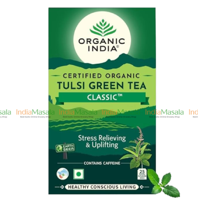 ORGANIC INDIA TULSI GREEN TEA CLASSIC 25N INFUSION TEA BAGS-1Pc