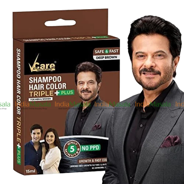 VCARE SHAMPOO HAIR COLOR TRIPLE PLUS FOR MEN AND WOMEN