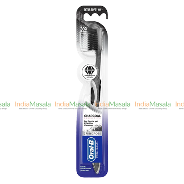 ORAL-B PROHEALTH CRISSCROSS CHARCOAL SENSITIVE TOOTHBRUSH EXTRA SOFT -1Pcs