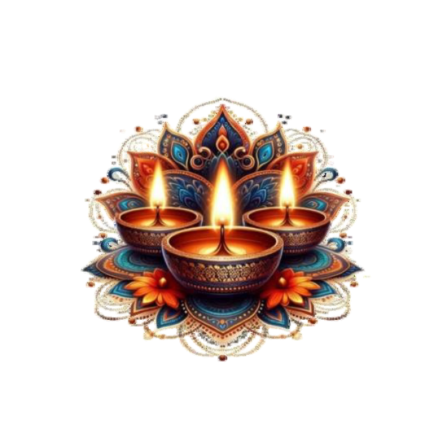 WEBELKART DIYA SHAPE FLOWER DECORATIVE URLI BOWL FOR DIWALI ITEMS - 1Pcs